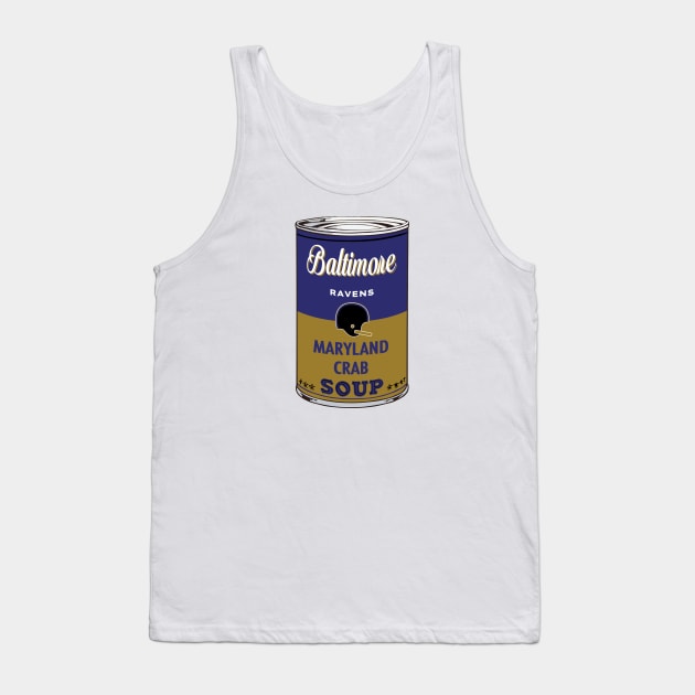 Baltimore Ravens Soup Can Tank Top by Rad Love